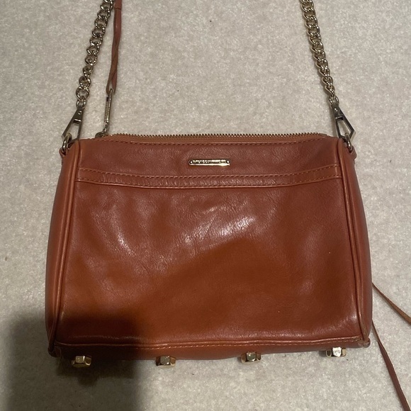Rebecca Minkoff Mini Mac‎ Crossbody Brown Leather Bag with Gold Hardware - Picture 4 of 7
